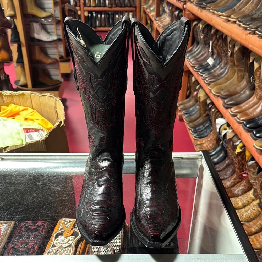 Black Leather Cowboy Boots